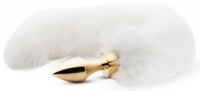 EasyToys Fox Tail Plug söt gullig mjuk fin anal plugg i metall med räv varg svans