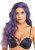 Leg Avenue Wavy Purple Wig lång vågig lila mermaid sjöjungfru olefin peruk med lockar vågigt hår