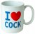 Spencer & Fleetwood I Love Cock Mug rolig skojig snuskig pryl keramik mugg present gåva