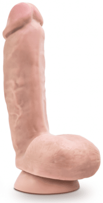 Blush Dr. Skin Glide 8,5 inch Self Lubricating Dildo with Balls själv smörjande realistisk sugkopps lös kuk
