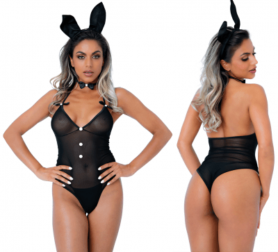 Daring Intimates Tuxedo Bunny Roleplay Set snyggt sexigt cosplay halloween outfit kläder dräkt kanin öron
