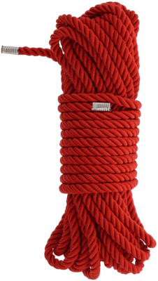 Dream Toys Blaze Deluxe Bondage Rope 10m rött mjukt skönt bdsm rep binda armar och ben
