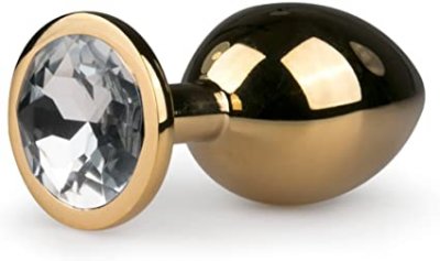 Gold Diamond Plug snygg lyxig exklusiv anal plugg guld diamant metall tung