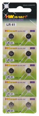Hi-Watt Alkaline LR41 högkvalitativa små runda knapp cell batterier för intim sex leksaker