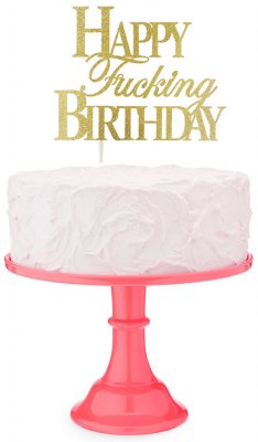 Little Genie Happy Fucking Birthday Cake Topper rolig lustig födelsedags party fest dekoration skylt för tårtan