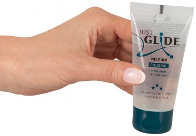 Lubry Just Glide Premium Original tjockare vattenbaserat hållbart skönt bra effektivt glidmedel med hyaluronsyra