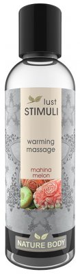 Lust Stimuli Warming Massage Mahina Melon 100ml värmande smaksatt vattenbaserat glidmedel att massera med som blir varmt god fri