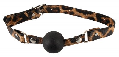 NMC Silicone Gag Ball Leopard Frenzy leopard mönstrad gag ball silikon bekväm ställbar justerbar snygg cool djur