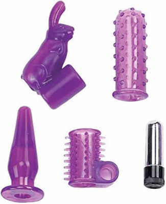 Seven Creations 4play Mini Couples Kit för par analplugg klitoris vibrator kanin prisvärd billig