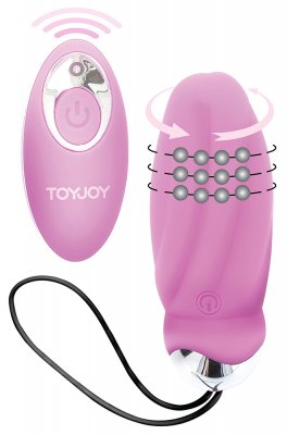 Toy Joy Happiness You Crack Me Up uppladdningsbar kontroll fjärr styrt vibrerande roterande ägg med pärlor för vaginan