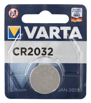 VARTA Battery CR2032 lång livslängd långvarig effekt runt platt knapp litet fjärr kontroll lithium batteri